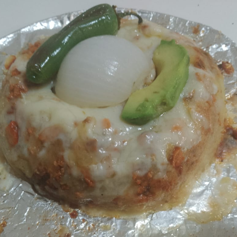 Papa con Carne Adobada y Queso para 4