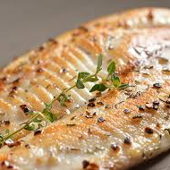 Filé de tilápia grelhado, arroz à grega, purê e salada da casa.