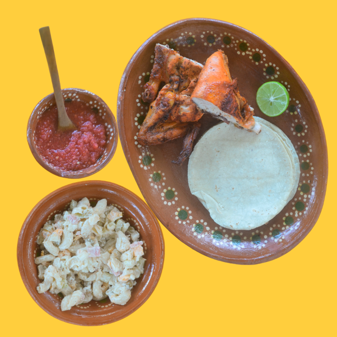 Pollo Asado 2p + Complemento