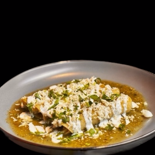 COMBO ENCHILADAS VERDES  + CAFÉ LPMX