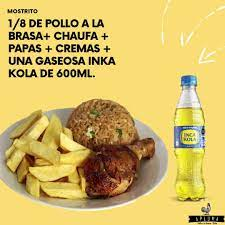 Combo mostrito + gaseosa inca kola 500