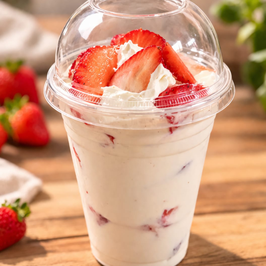 Fresas con crema naturales 12 oz