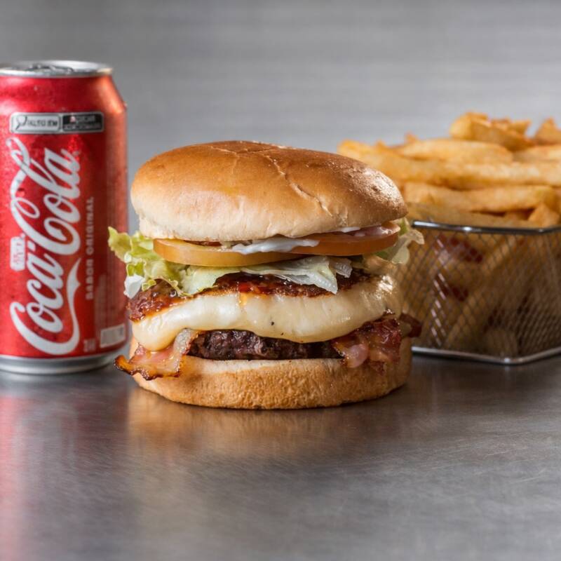 Acompanhado batata frita 130g + guaraná antártica lata 350ml