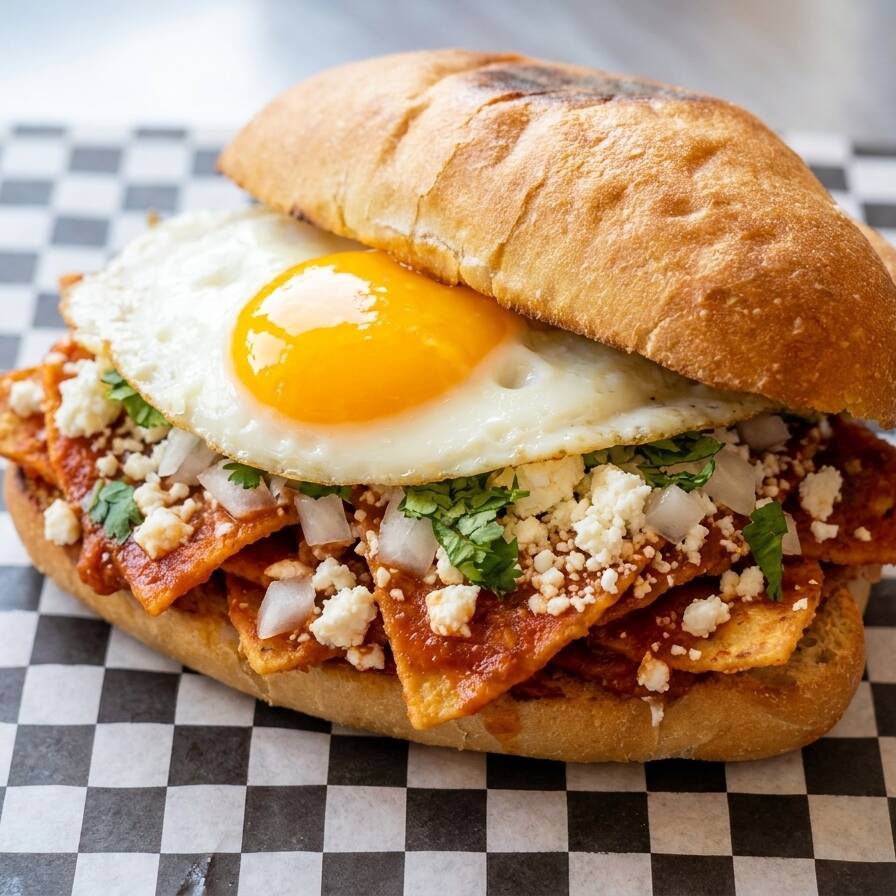 Torta de Chilaquiles Supreme