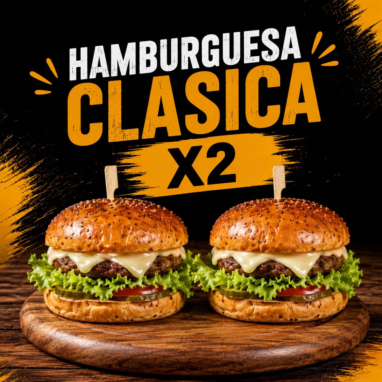 HAMBURGUESAS CLASICA X2