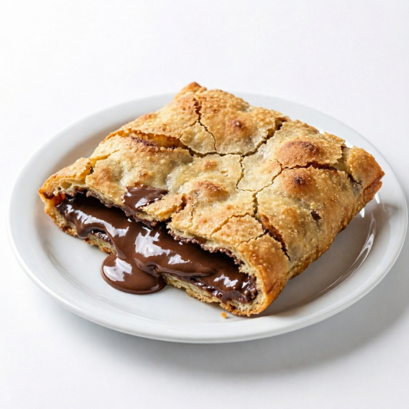 Pastel 21 cm com deliciosa massa artesanal sem conservante racheado com chocolate ao leite