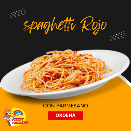 1/2 Litro de Espagueti Rojo con Parmesano