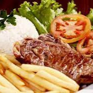 Acompanha arroz soltinho, feijão, fritas e Salada ...