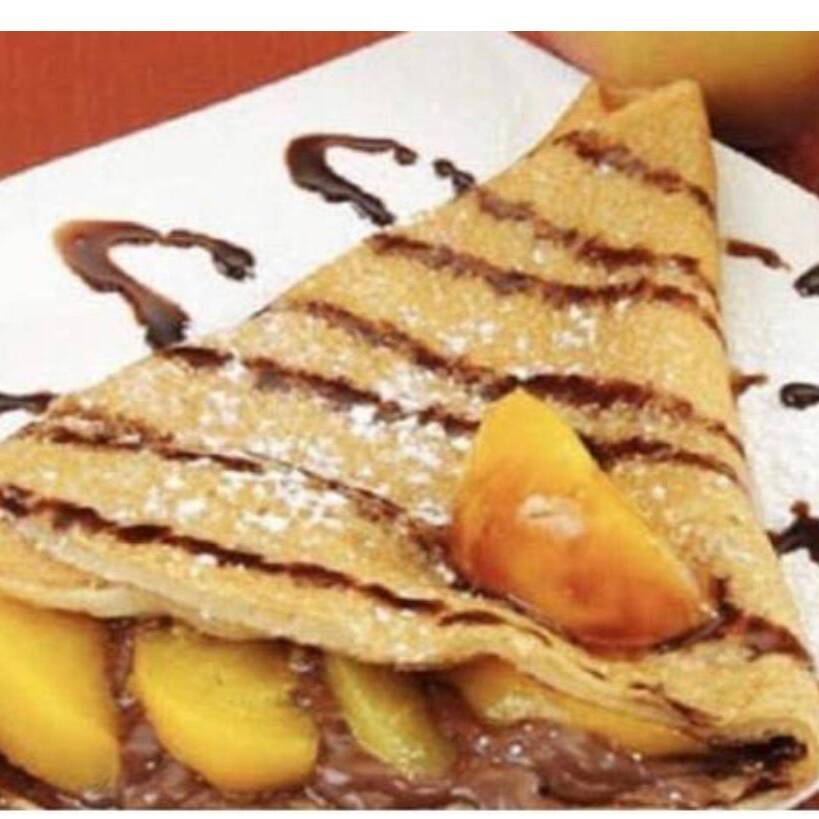 Crepa de Nutella con Duraznos