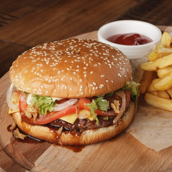 COMBO HAMBURGUESA + AGUA DE JAMAICA