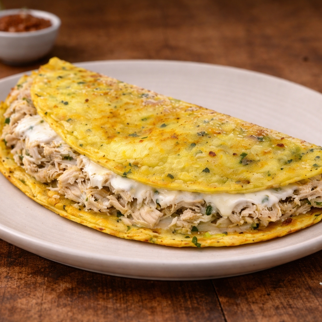 Crepioca de Frango com requeijão
