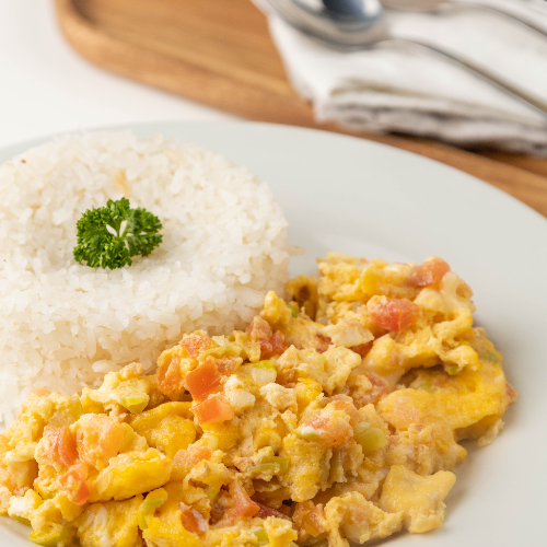 Huevos con Arroz + Chocolate + Queso + Pan