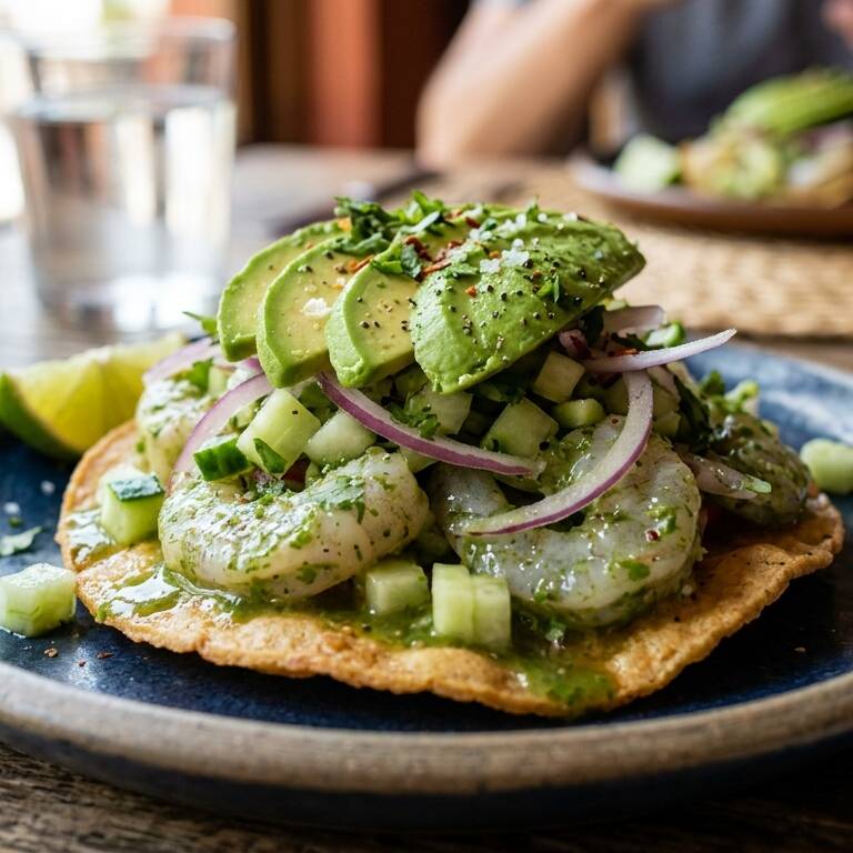 Tostada de Aguachile Verde