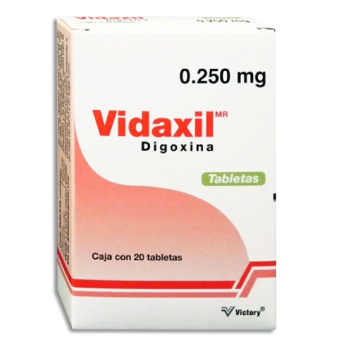 Vidaxil (Digoxina) 0.250 Mg Caja con 20 Tabletas