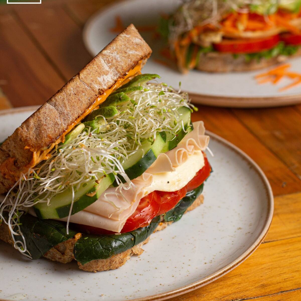 Sandwich de Jamon con Queso Panela