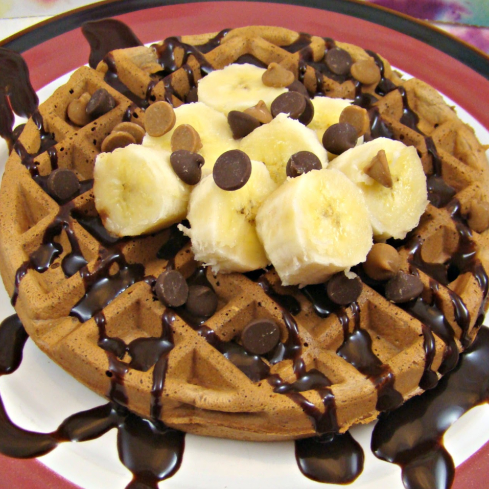 Waffle Banano + Chocolate Hersheys