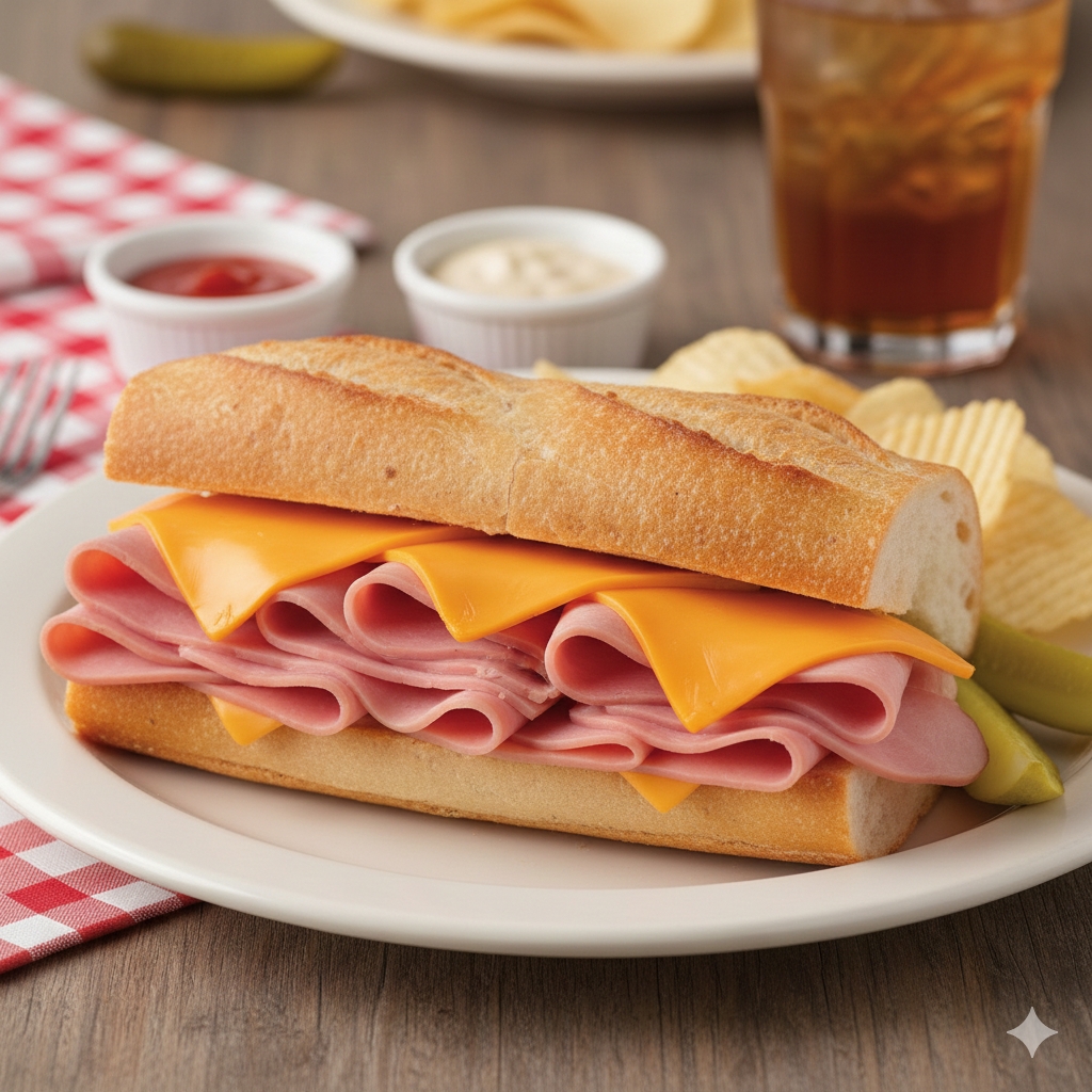 Sandwich de Jamón con Queso
