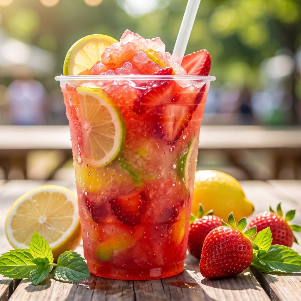 Slush de Fresa con Limón