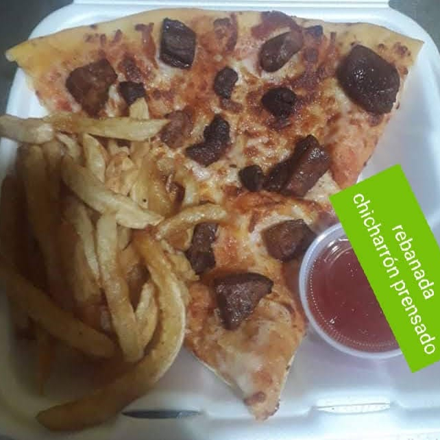 Rebanada Grande Chicharron Prensado+ Papas Fritas