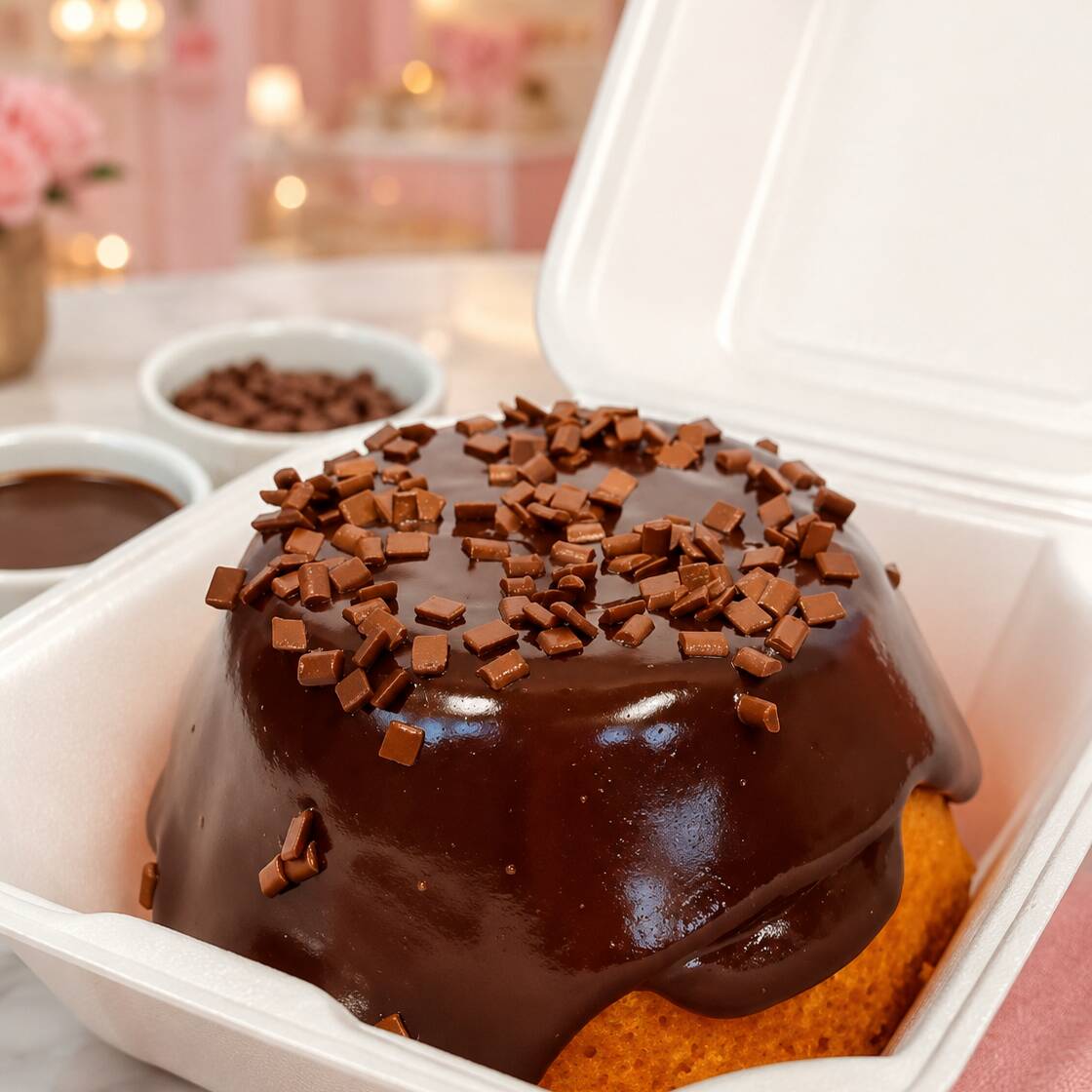 Massa de bolo de cenoura com brigadeiro 50% cacau