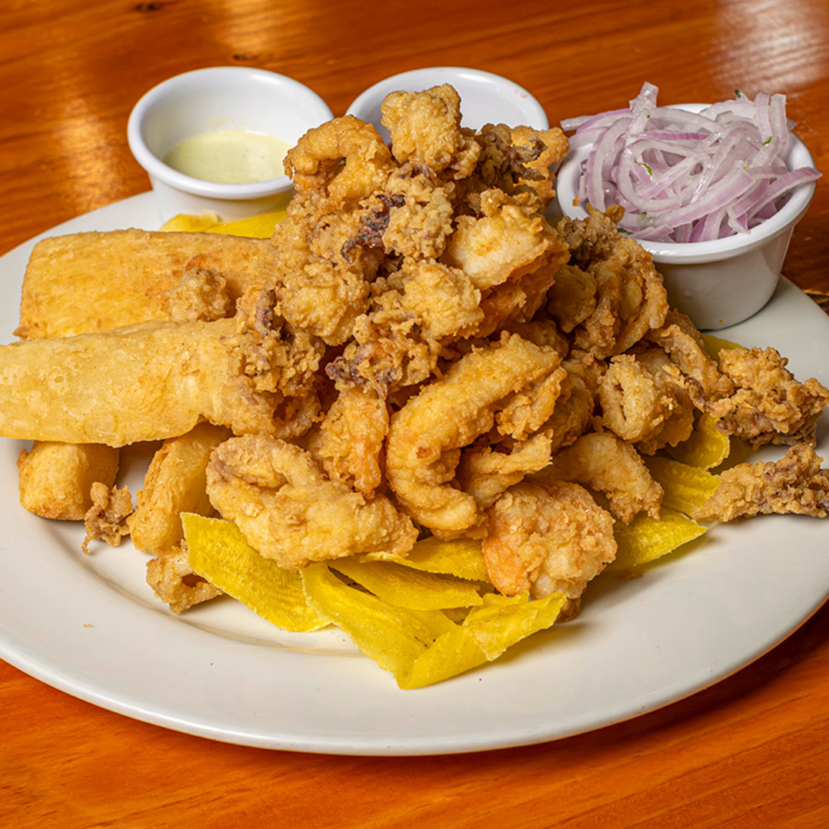 Chicharron de Pota+Leche de Tigre