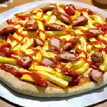 Salchipapizza