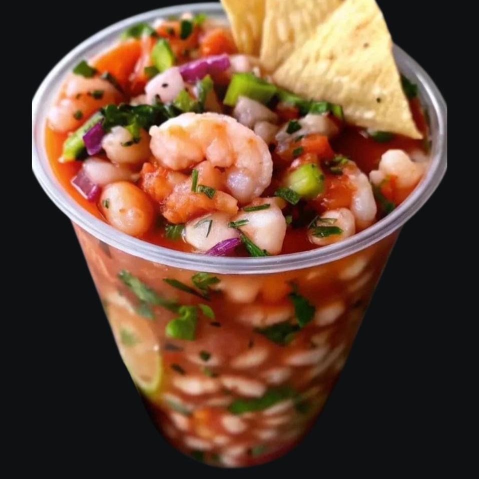 Ceviche de camarón 1/2 litro