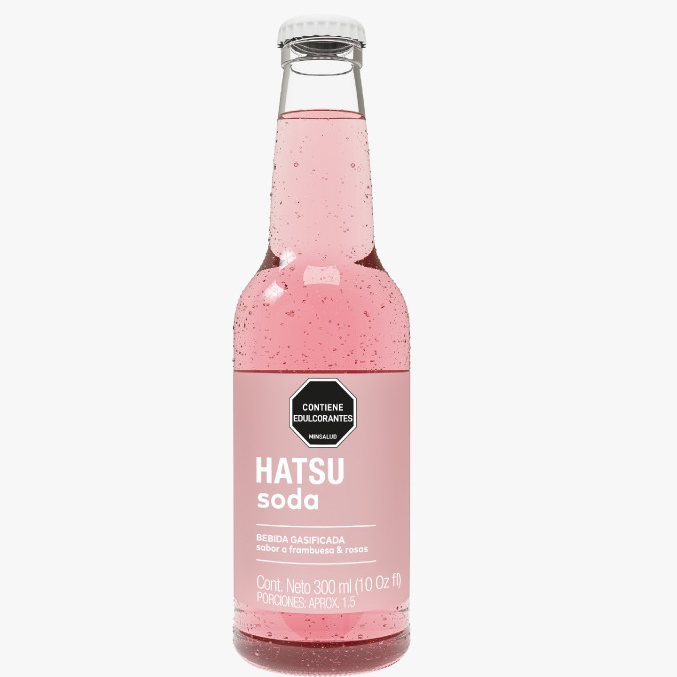 Soda Hatsu Frambuesa y Rosas 300 ml