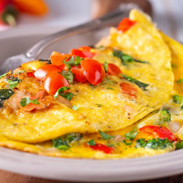 Café da manhã ou almoço, omelete é sempre uma boa escolha! Clique e escolha seu recheio.