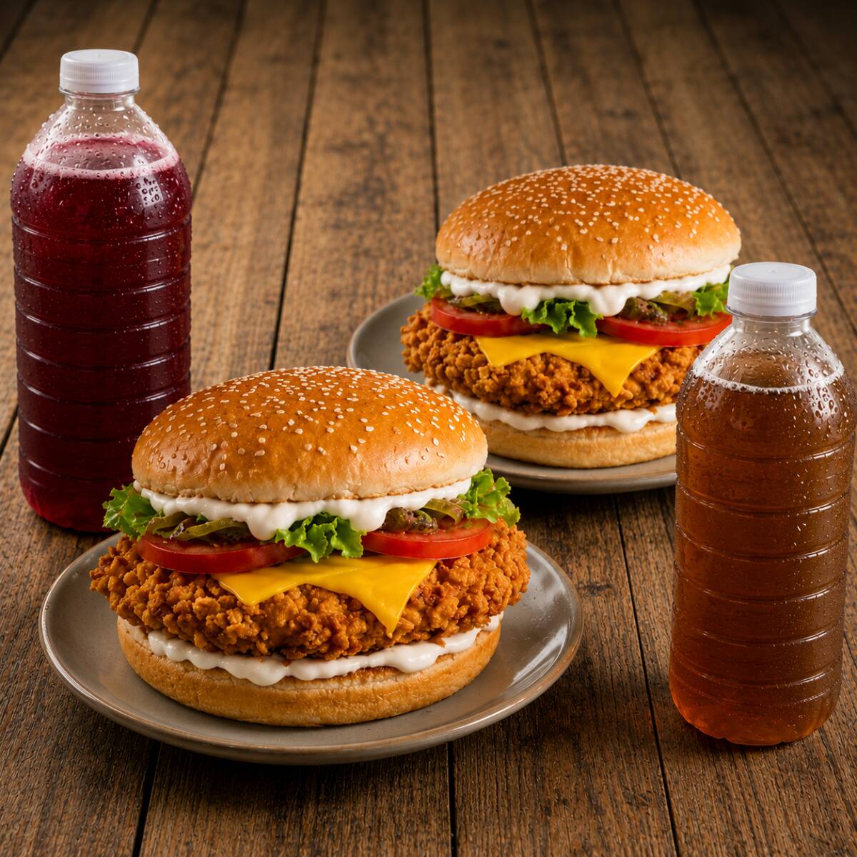 Combo 2 Hamburguesas Crispy + 2 Aguas Naturales