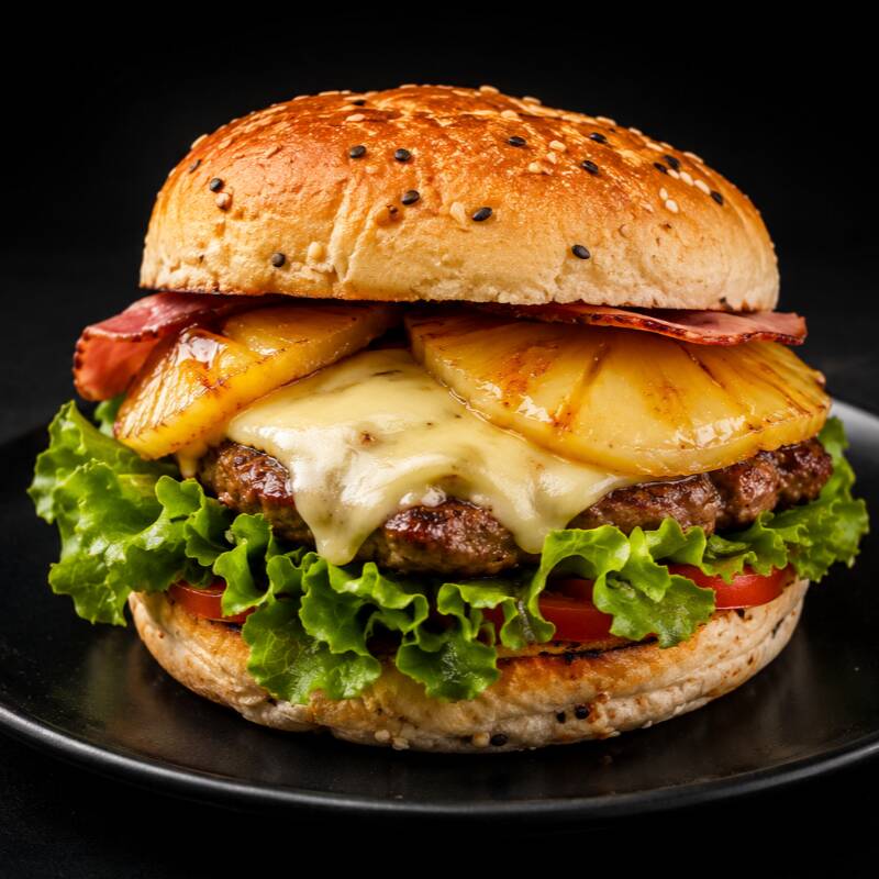 HB Hawaiana Piña con Miel Orgánica 🍔😋🔥