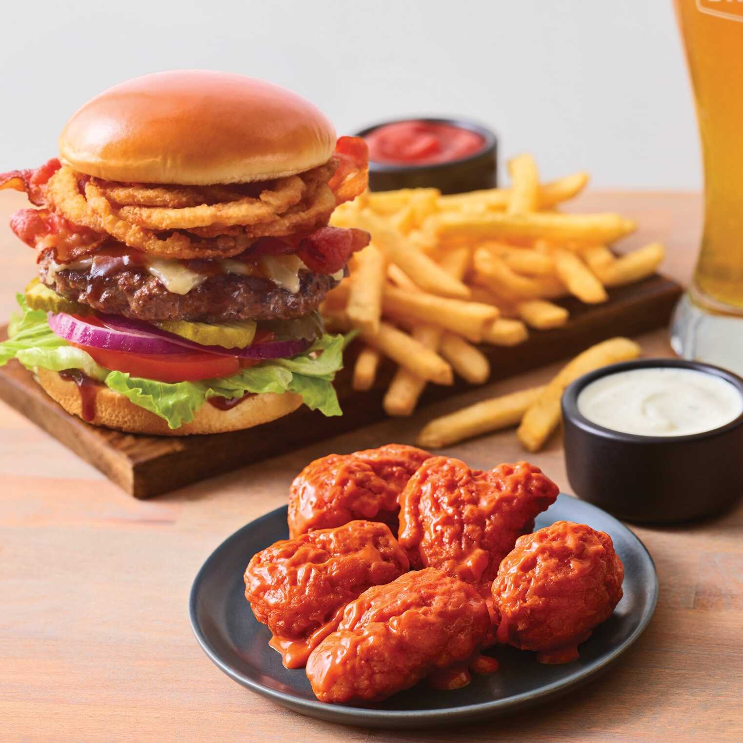 Combo Burger + Boneless & Cheese