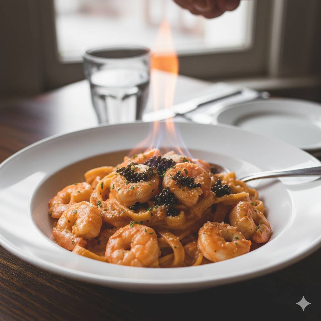 Linguini Salmon E Caviale