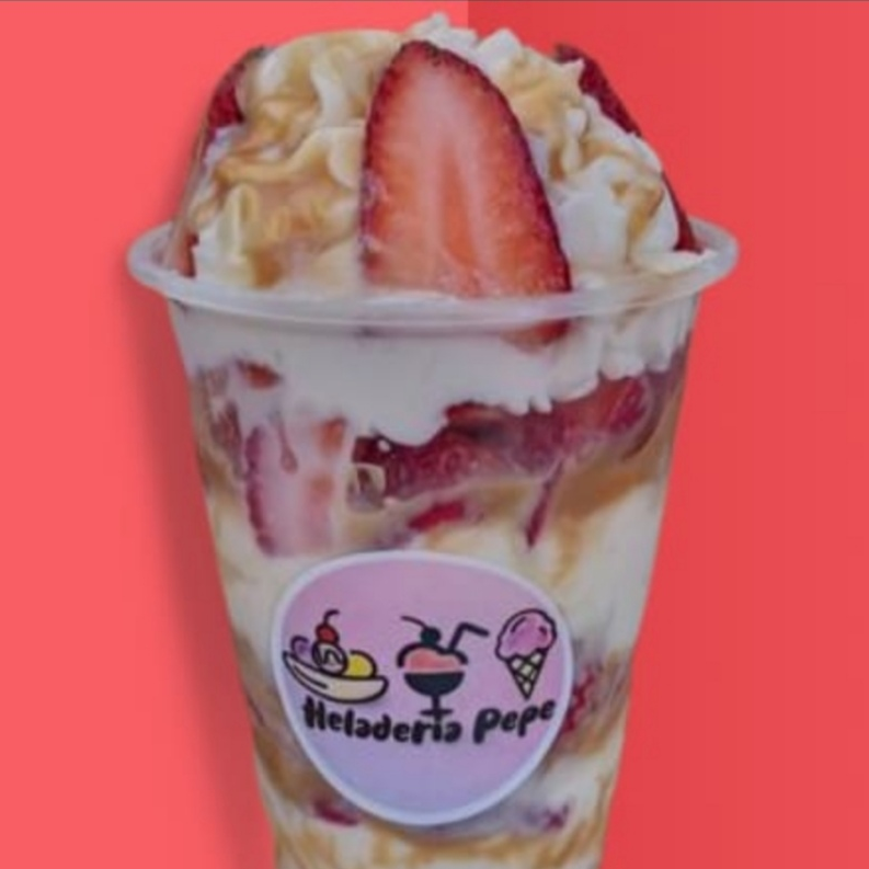 Fresas con Crema Tradicional Sabor a Chocolate