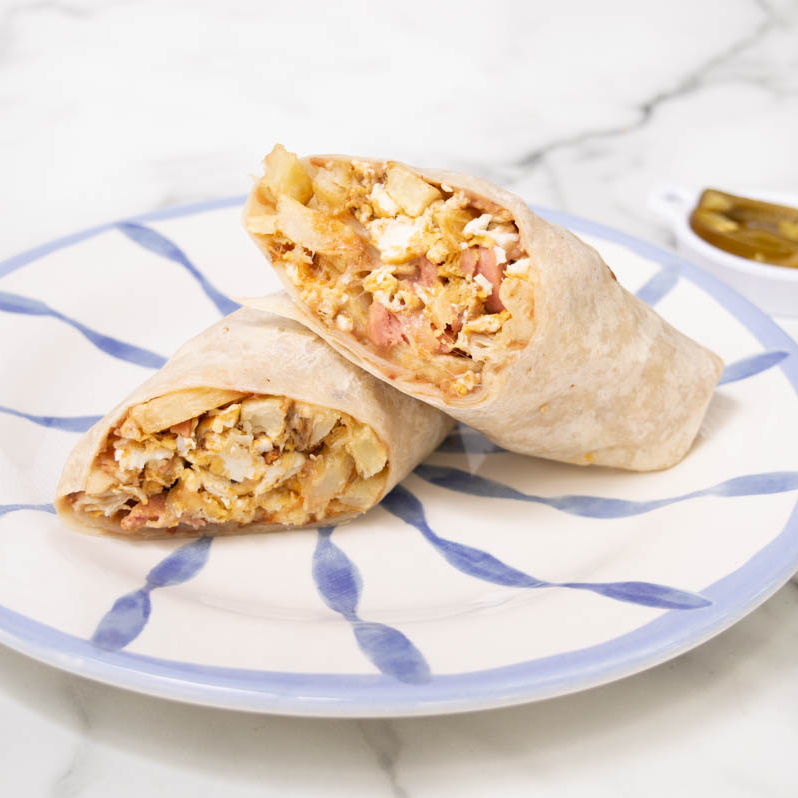 Burrito de huevo con tocino
