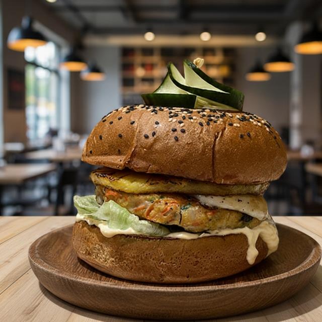 Burger de Camarón Hawaiana