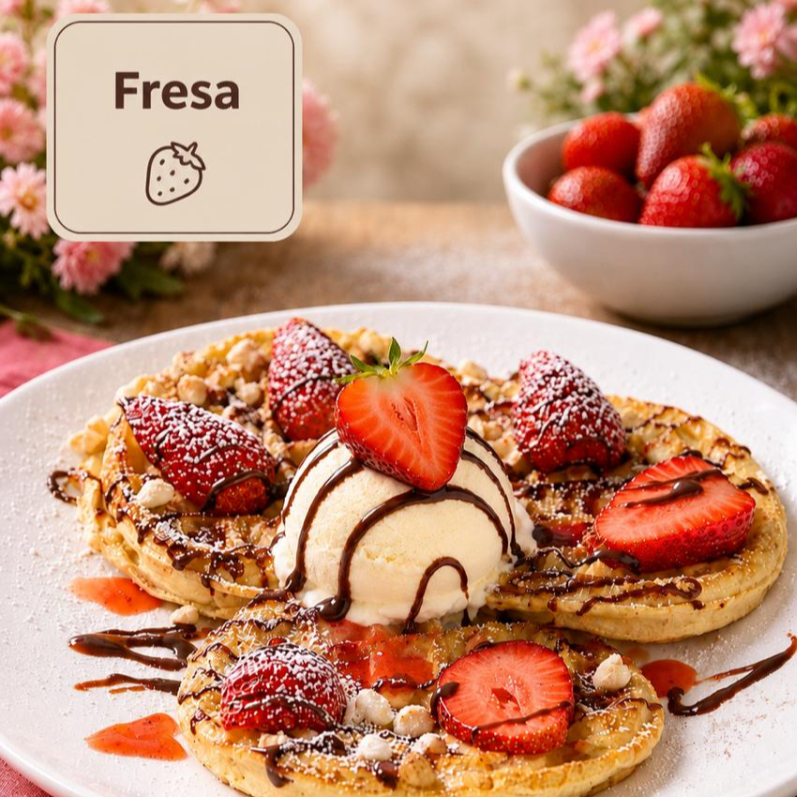 Waffles Fresa