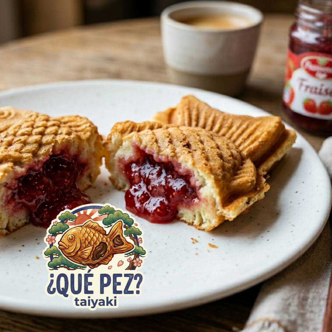 Taiyaki Relleno de Mermelada de Fresa
