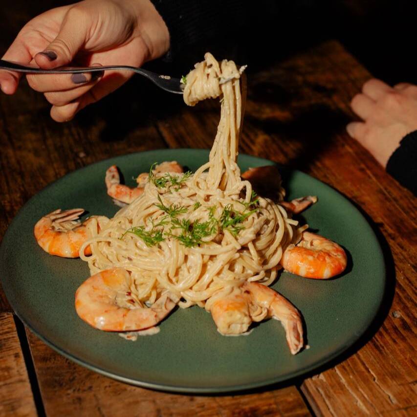 Pasta con Camarón