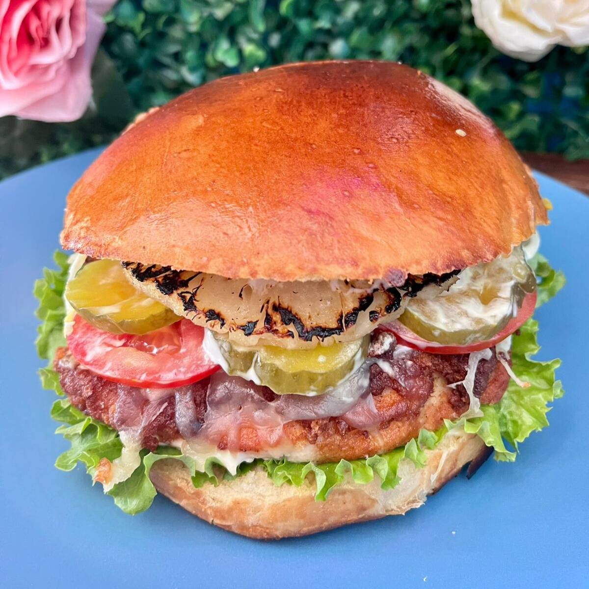 Hamburguesa Hawaiana de Arrachera
