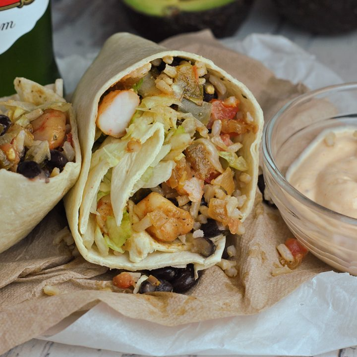 Combo Taco y Burro de Camaron
