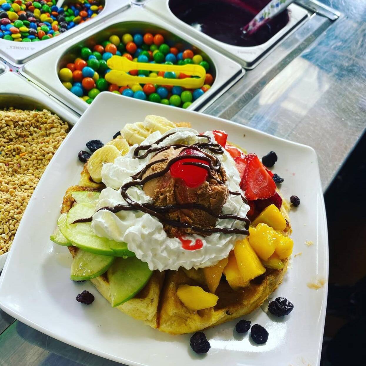 Waffle con Fruta