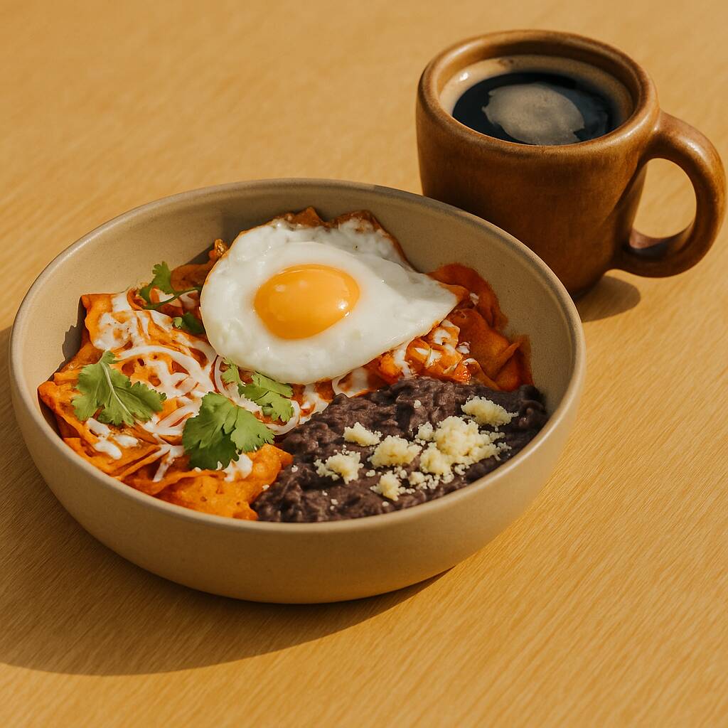 Combo mañanero (Chilaquiles + Café)