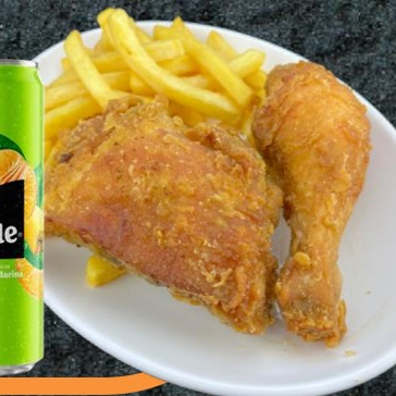 CP6 -2 Piezas de Pollo Frito + Papas Fritas + Jugo