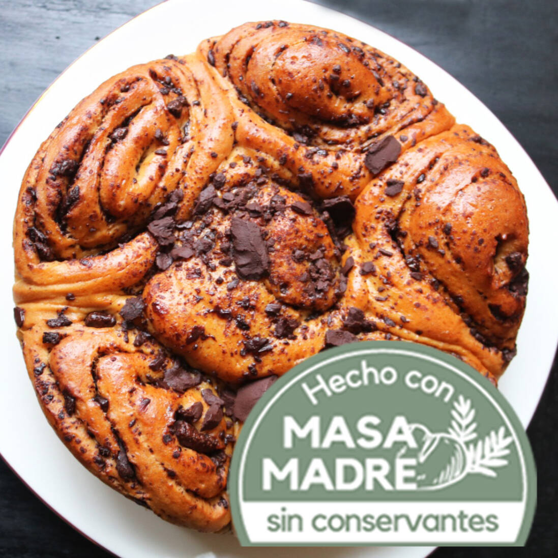 Pan artesano de Chocolate (con masa madre)