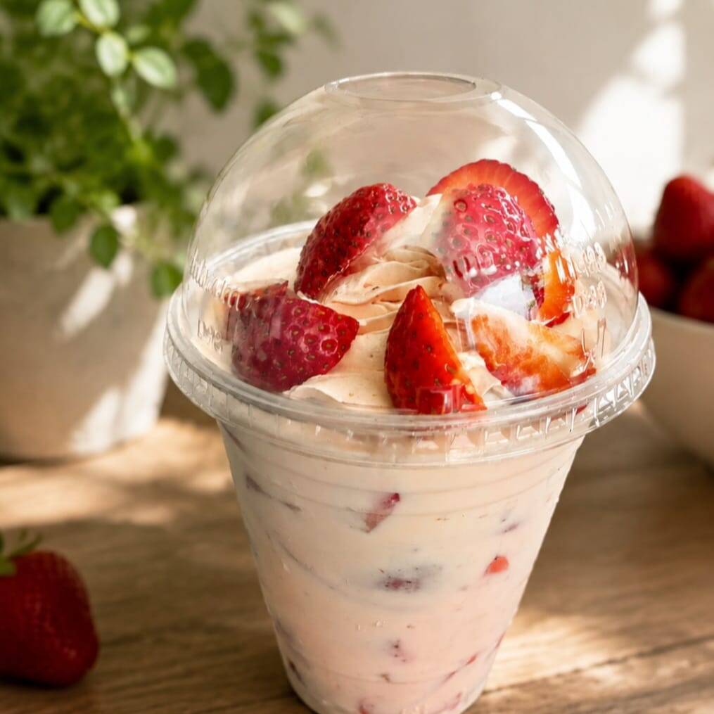 Fresas con crema 12 OZ.