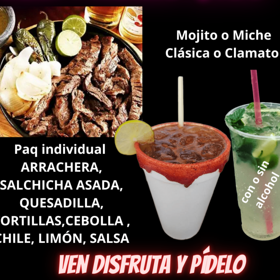 ARRACHERA Y BEBIDA