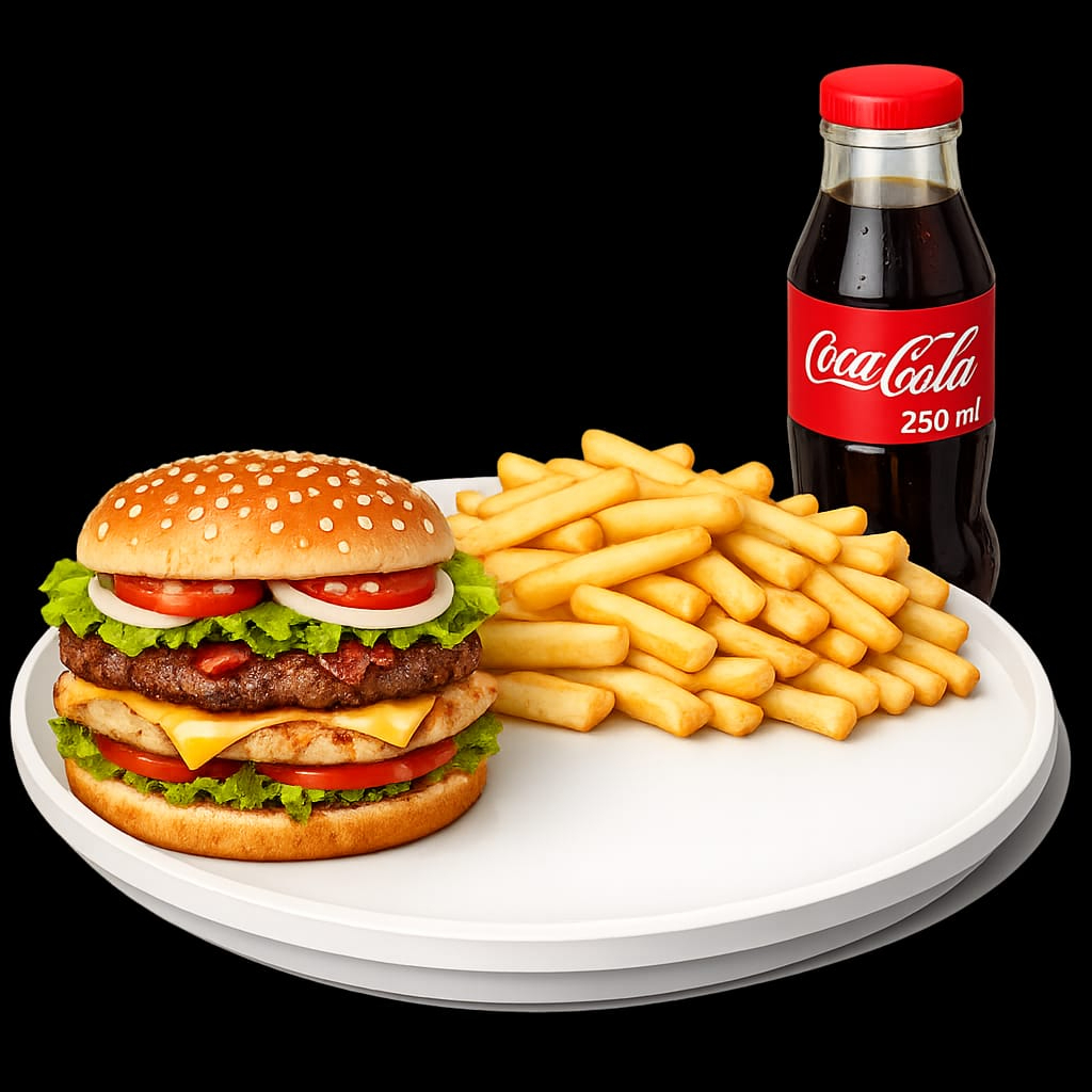 COMBO N° 8: 1 HAMBURGUESA DOBLE