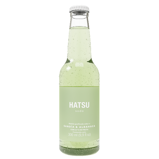 Hatsu soda sandia y albahaca x 300 ml