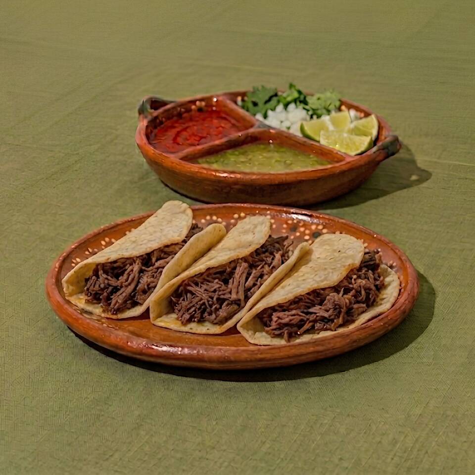 Orden 3 Tacos Barbacoa
